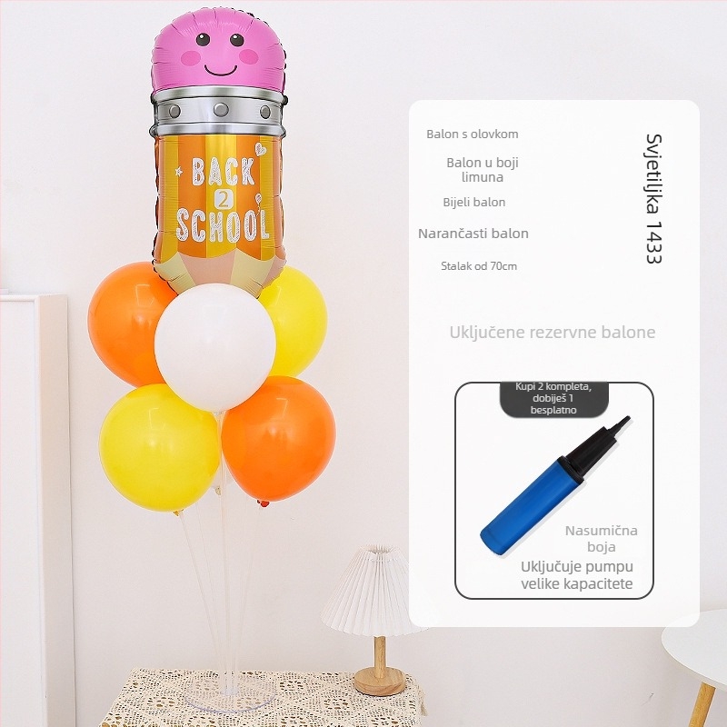 Balon od aluminijske folije za stolnu dekoraciju – za rođendane i dječje događaje; Materijal: aluminijska folija; Tip balona: aluminijski balon; Oblik: plutajući na stolu