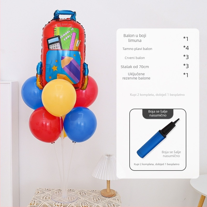 Balon od aluminijske folije za stolnu dekoraciju – za rođendane i dječje događaje; Materijal: aluminijska folija; Tip balona: aluminijski balon; Oblik: plutajući na stolu