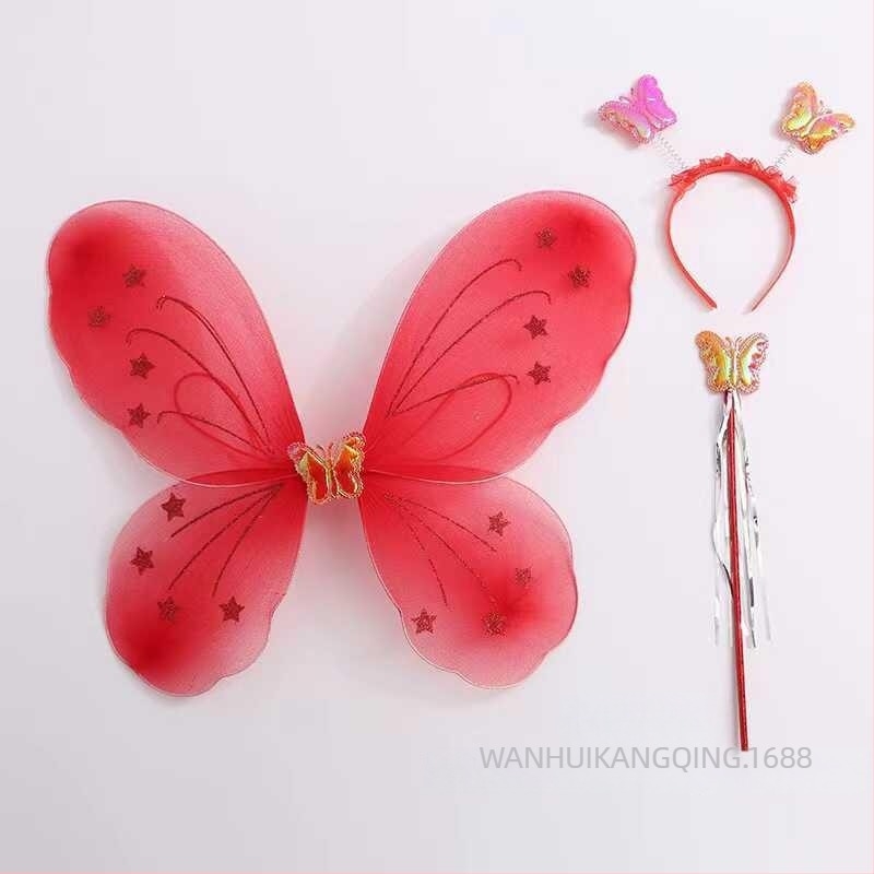 Dječja anđeoska krila za leđa – Krila leptira za nastupe i kostime princeze (Dob: 0–3 godine; Materijal: Drugo; 3C: električna igračka ispod 14 godina)