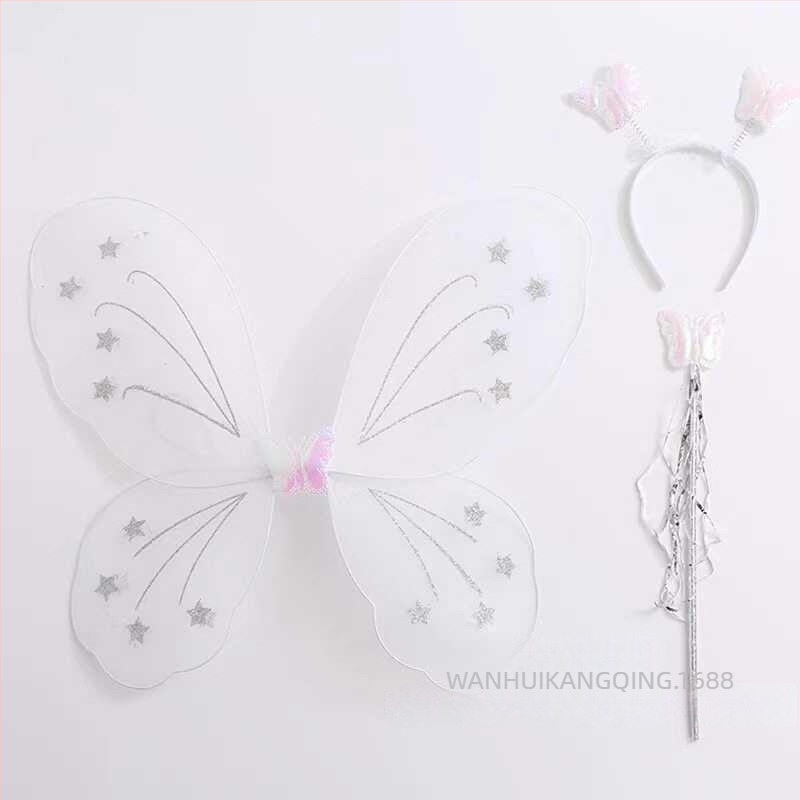 Dječja anđeoska krila za leđa – Krila leptira za nastupe i kostime princeze (Dob: 0–3 godine; Materijal: Drugo; 3C: električna igračka ispod 14 godina)