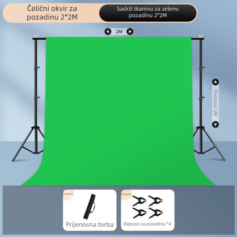 Chromakey platno za pozadinu s prijenosnim stalkom, ojačana konstrukcija