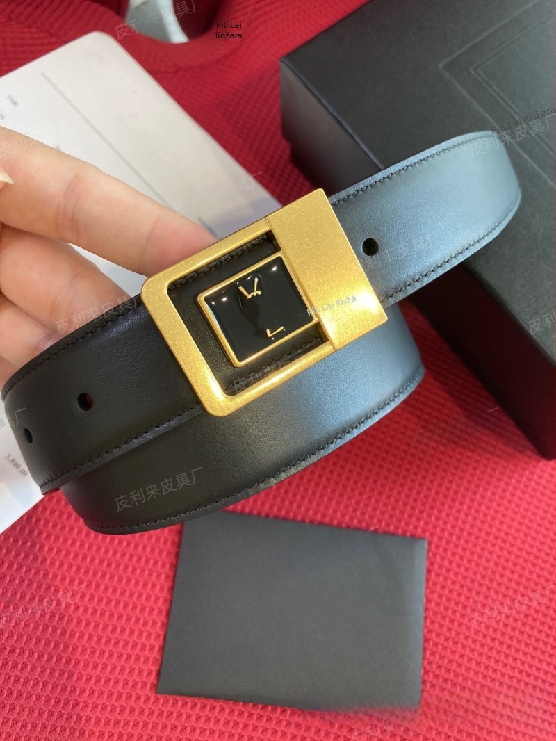Ženski kožni pojas od prave kože, koža prvog sloja teleća, bakrena kopča, glatko zaključavanje, svestran stil, elektroplatirani završetak