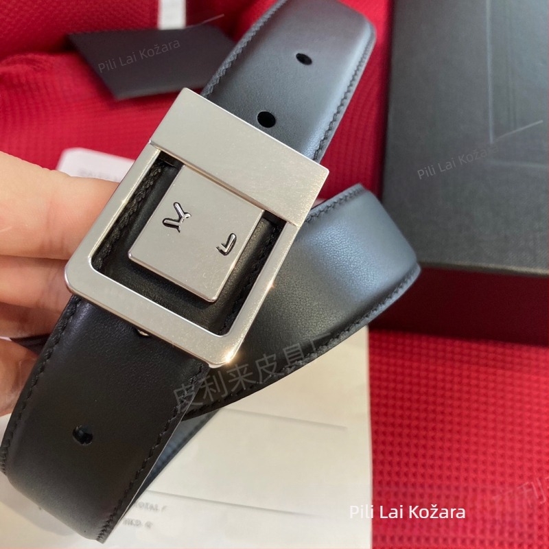 Ženski kožni pojas od prave kože, koža prvog sloja teleća, bakrena kopča, glatko zaključavanje, svestran stil, elektroplatirani završetak