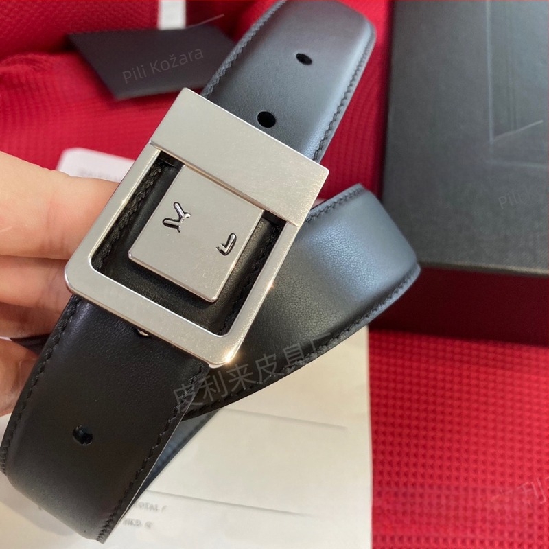 Ženski kožni pojas od prave kože, koža prvog sloja teleća, bakrena kopča, glatko zaključavanje, svestran stil, elektroplatirani završetak