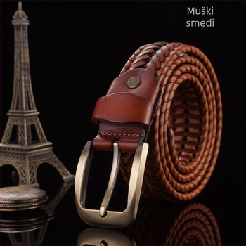 Muški kožni kaiš God Cow, dvostruka koža, spona od legure s pin mehanizmom, tanak profil (<2 cm)