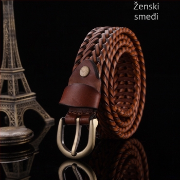 Muški kožni kaiš God Cow, dvostruka koža, spona od legure s pin mehanizmom, tanak profil (<2 cm)