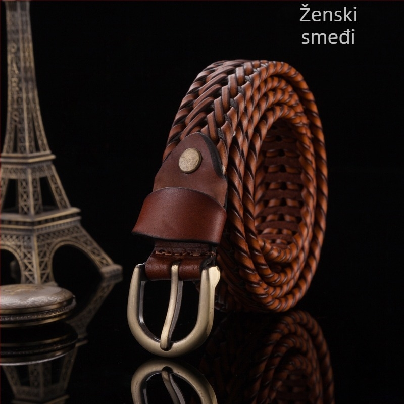 Muški kožni kaiš God Cow, dvostruka koža, spona od legure s pin mehanizmom, tanak profil (<2 cm)