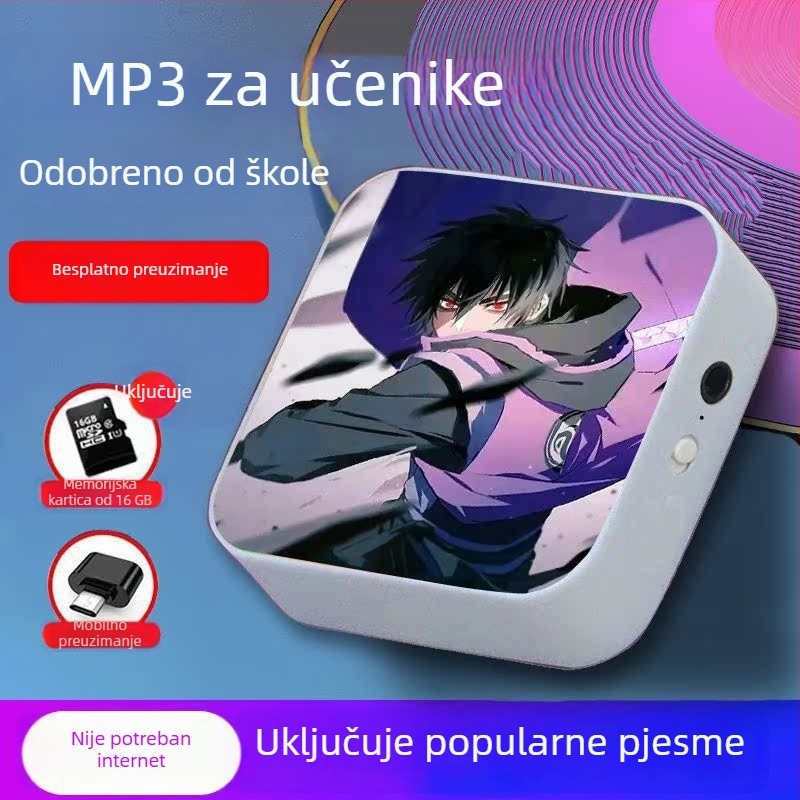 Bluetooth MP3 player za učenike – prijenosni uređaj za glazbu i slušanje engleskog, pogodan za srednju školu, za dječake i djevojčice