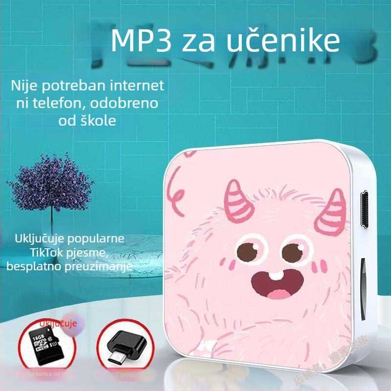 Bluetooth MP3 player za učenike – prijenosni uređaj za glazbu i slušanje engleskog, pogodan za srednju školu, za dječake i djevojčice