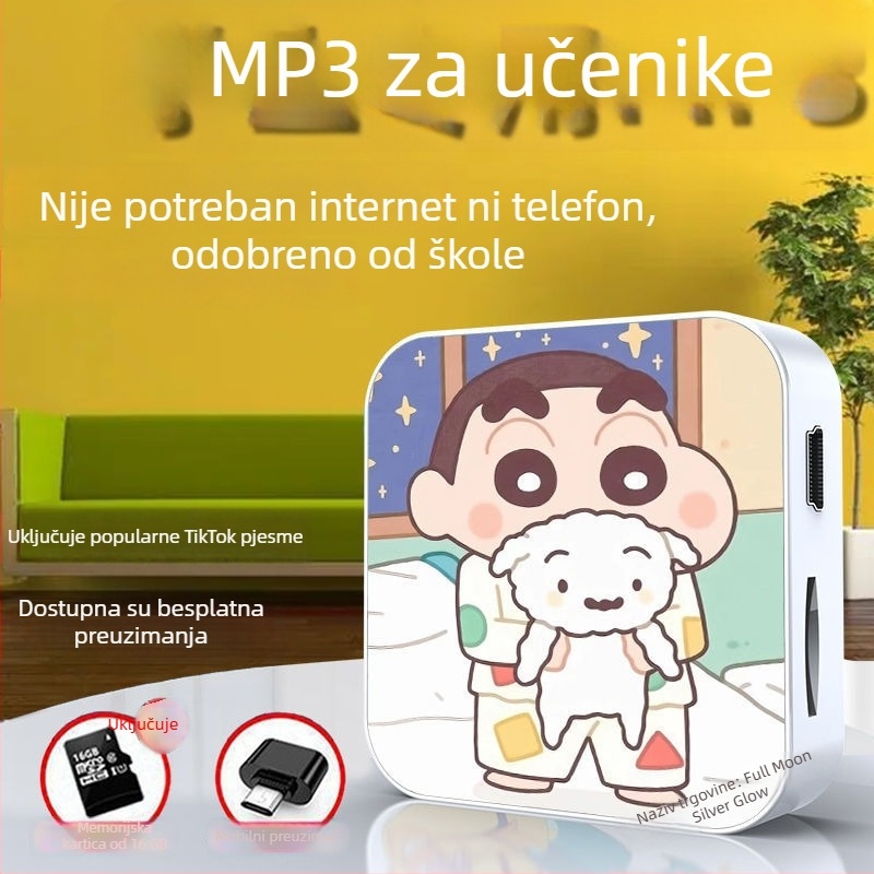 Bluetooth MP3 player za učenike – prijenosni uređaj za glazbu i slušanje engleskog, pogodan za srednju školu, za dječake i djevojčice