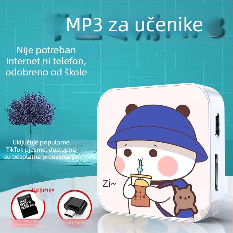Bluetooth MP3 player za učenike – prijenosni uređaj za glazbu i slušanje engleskog, pogodan za srednju školu, za dječake i djevojčice