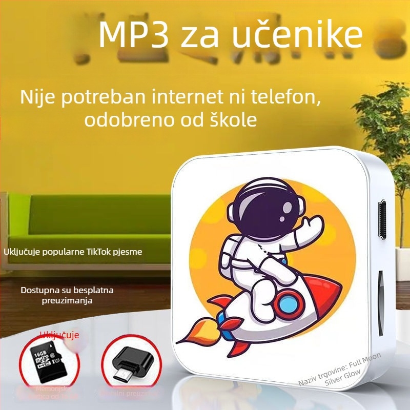 Bluetooth MP3 player za učenike – prijenosni uređaj za glazbu i slušanje engleskog, pogodan za srednju školu, za dječake i djevojčice