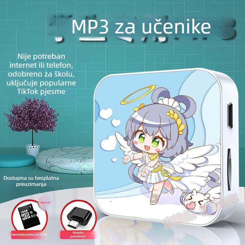 Bluetooth MP3 player za učenike – prijenosni uređaj za glazbu i slušanje engleskog, pogodan za srednju školu, za dječake i djevojčice