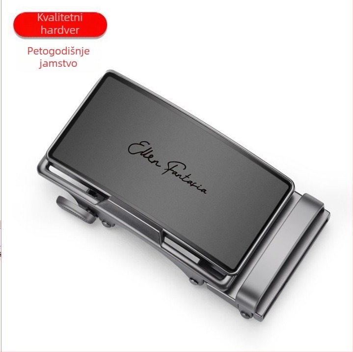 Muški kaiš od legura s automatskom kopčom, kvadratna kopča, poslovni stil, mogućnost prilagodbe