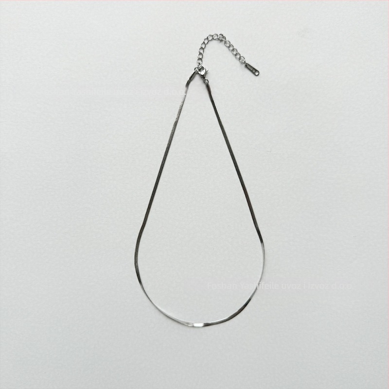 Ogrlica od titan čelika, lanac s oštricom, elektropolirano s 18K zlatom