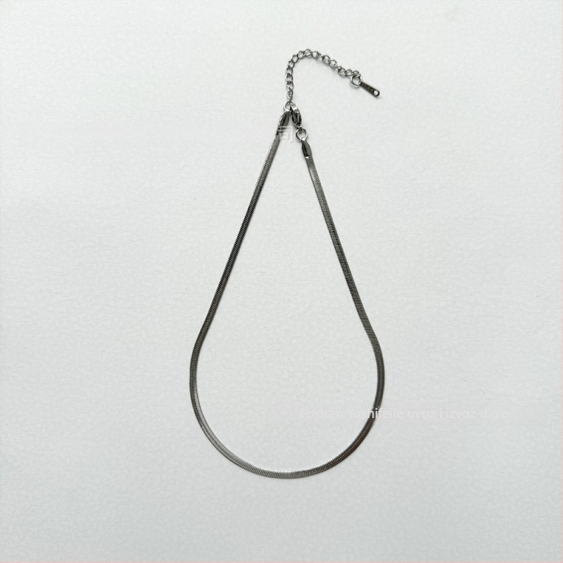 Ogrlica od titan čelika, lanac s oštricom, elektropolirano s 18K zlatom