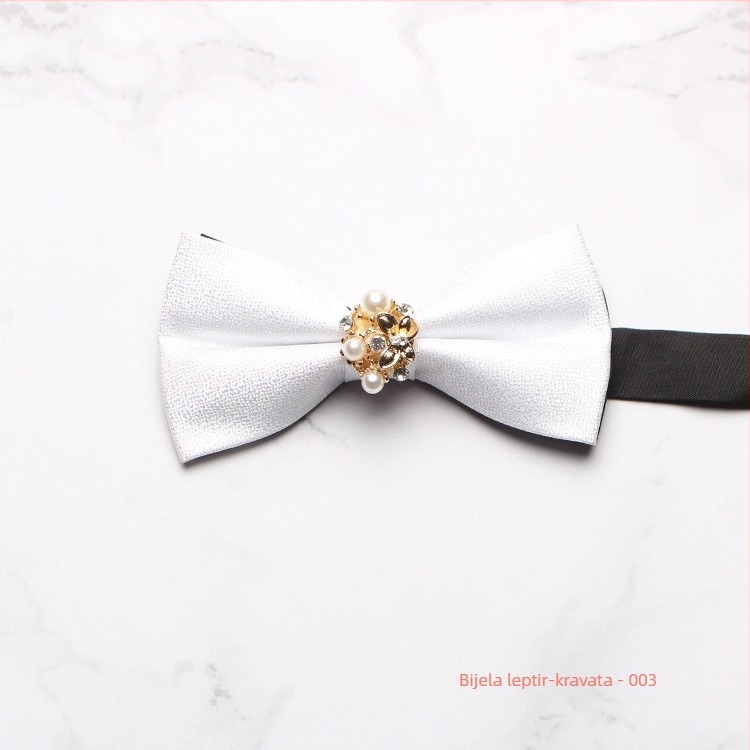 Leptir-mašna, korejskog stila, poliester, jacquard tkanina, monokromni dizajn, dijamantni detalji (poliester, korejski stil, jacquard tkanina, monokromni dizajn, dijamantni detalji)