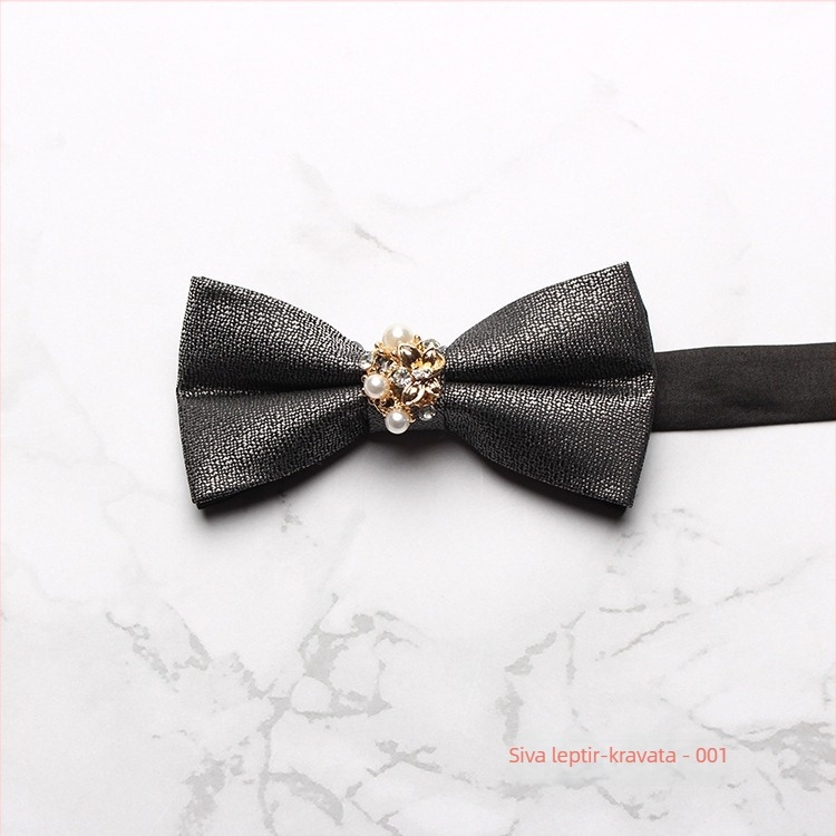 Leptir-mašna, korejskog stila, poliester, jacquard tkanina, monokromni dizajn, dijamantni detalji (poliester, korejski stil, jacquard tkanina, monokromni dizajn, dijamantni detalji)