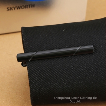 Bakrena kopča za kravatu, ravna glava, valoviti dizajn, jedinstven uzorak, elektroplatiranje