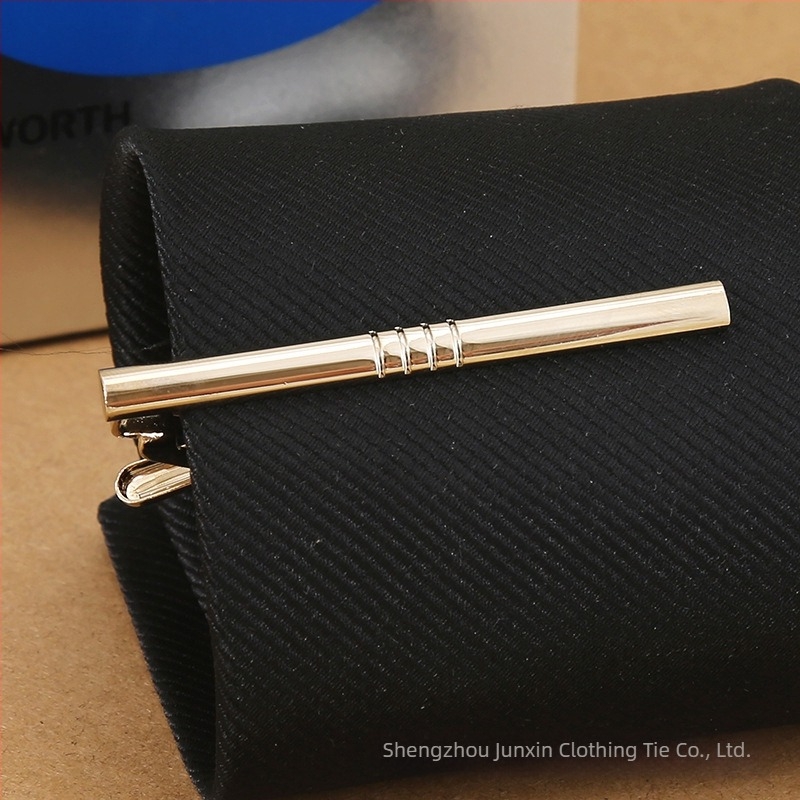 Bakrena kopča za kravatu, ravna glava, valoviti dizajn, jedinstven uzorak, elektroplatiranje