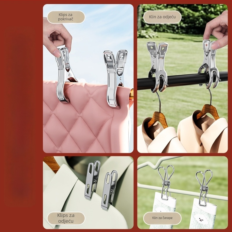 Klip za sušenje od nehrđajućeg čelika, model 201, pakiranje 1000 kom.