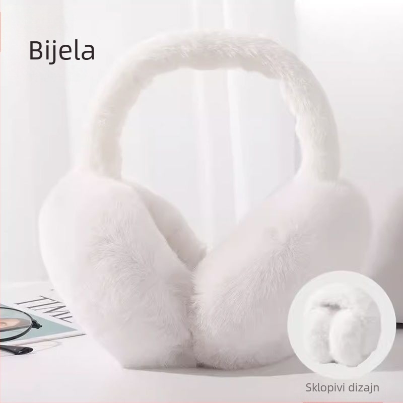 Ženske ušne zaštitnike za zimu, sklopive plišane, topla zaštita od hladnoće