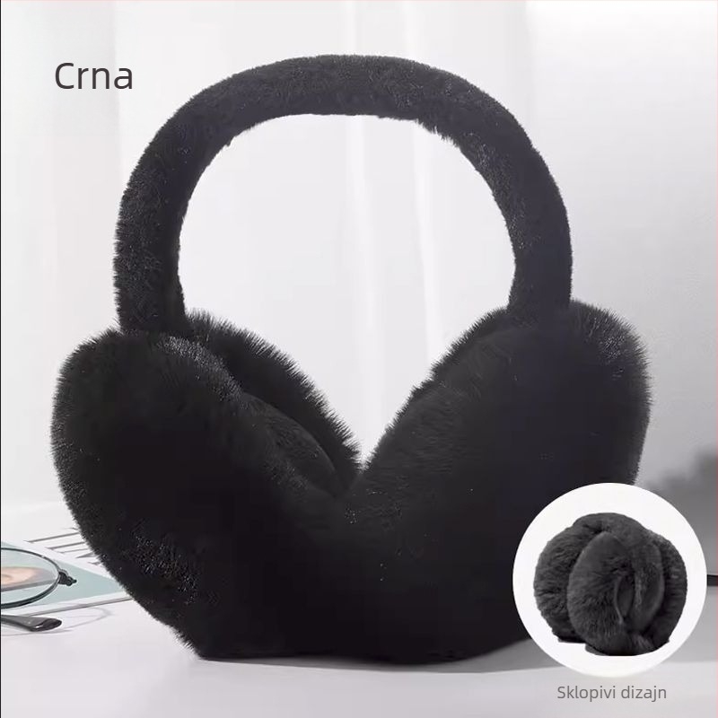 Ženske ušne zaštitnike za zimu, sklopive plišane, topla zaštita od hladnoće