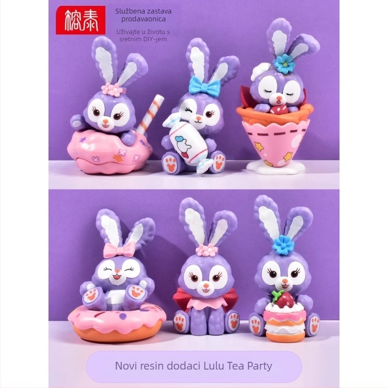 DIY dodaci – lutka Little Lulu Tea Party, set za izradu smole s epoksidnom smolom, plast/smola, proljeće 2024