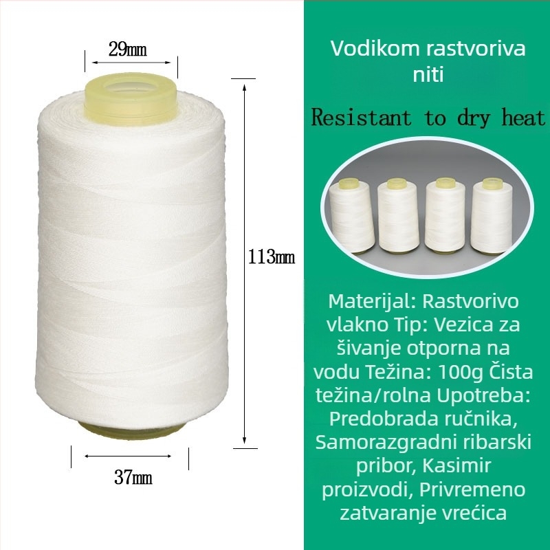 Vodootopiva šivaća nit (PVA vlakno) za šivanje, ribolov i tekstil