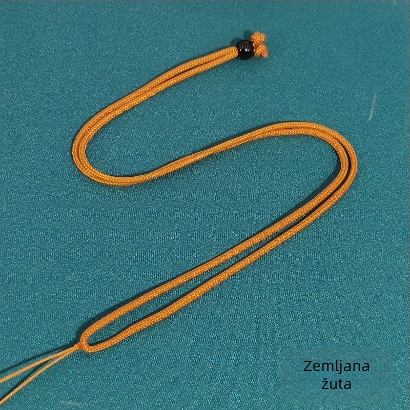 Unisex ogrlica s reguliranim pletenim užetom, DIY marka, bez metala