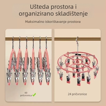 Klipovi za sušenje od nehrđajućeg čelika s plastičnim premazom, 10 klipova, protuklizni, nepreklopni, pogodni za odjeću, šalice i kravate