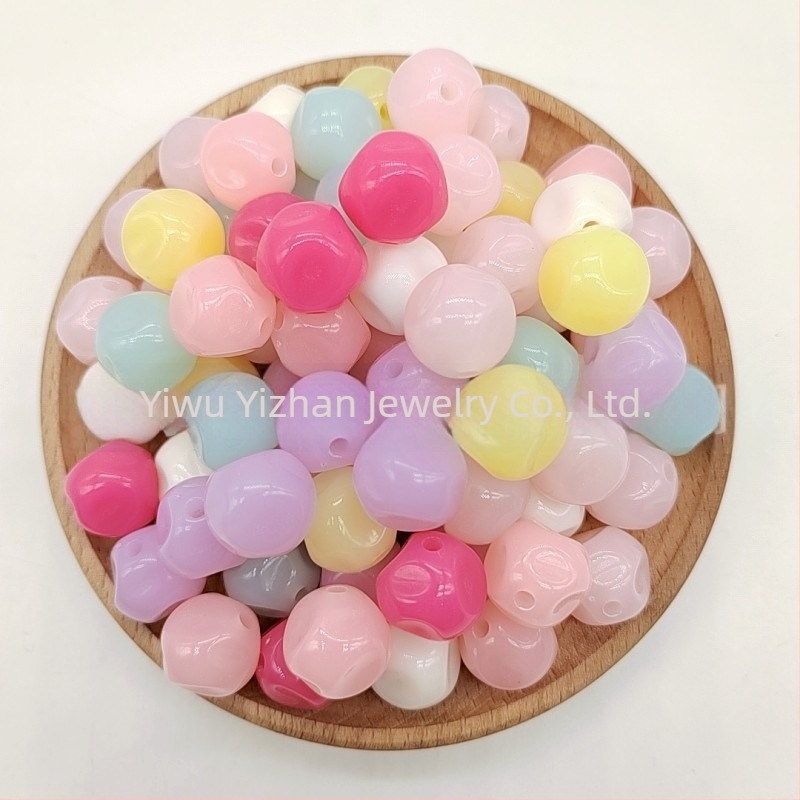 DIY akrilne perle za dodatke, okrugli oblik, sladak stil, porijeklo Yiwu