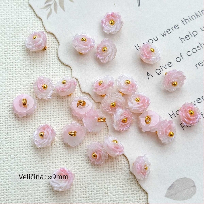 DIY dodaci za nakit s ružom – ručno izrađena ruža od perli, cvjetni motiv, proljeće 2025