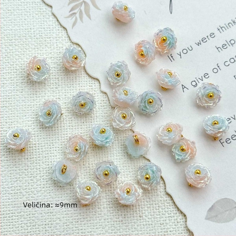 DIY dodaci za nakit s ružom – ručno izrađena ruža od perli, cvjetni motiv, proljeće 2025