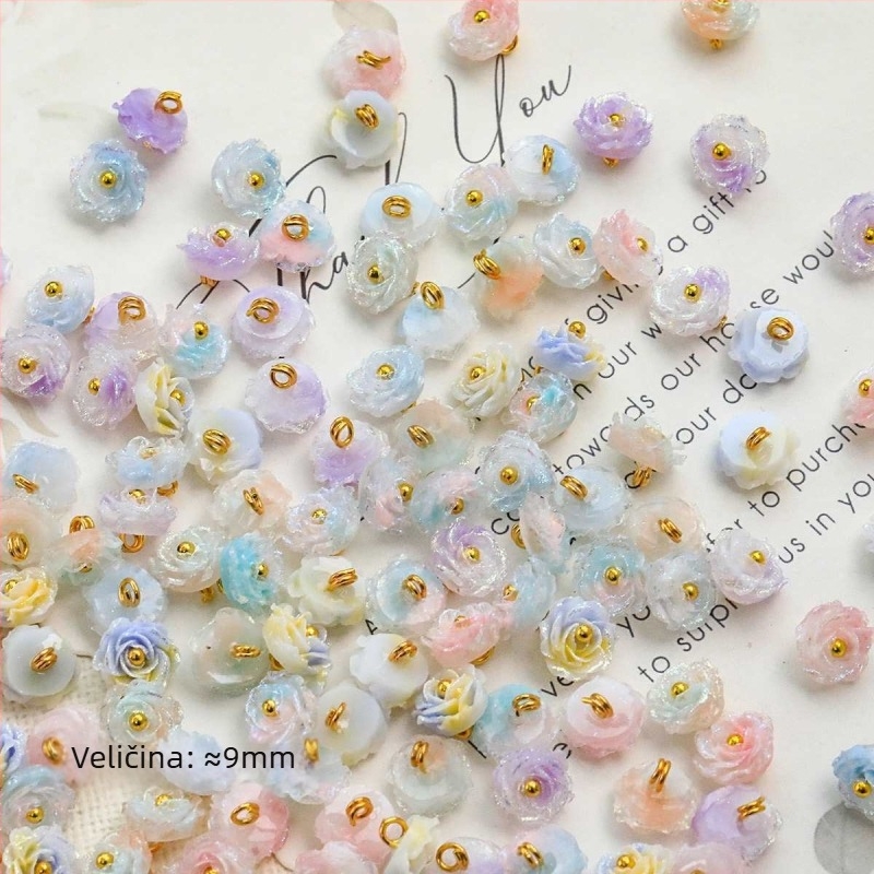 DIY dodaci za nakit s ružom – ručno izrađena ruža od perli, cvjetni motiv, proljeće 2025