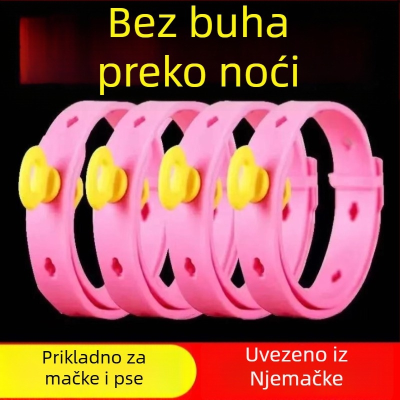 Ovratnik protiv buha za mačke i pse, mohair materijal, Univerzalna prilagodba, prevencija buha i krpelja, vanjsko deworming