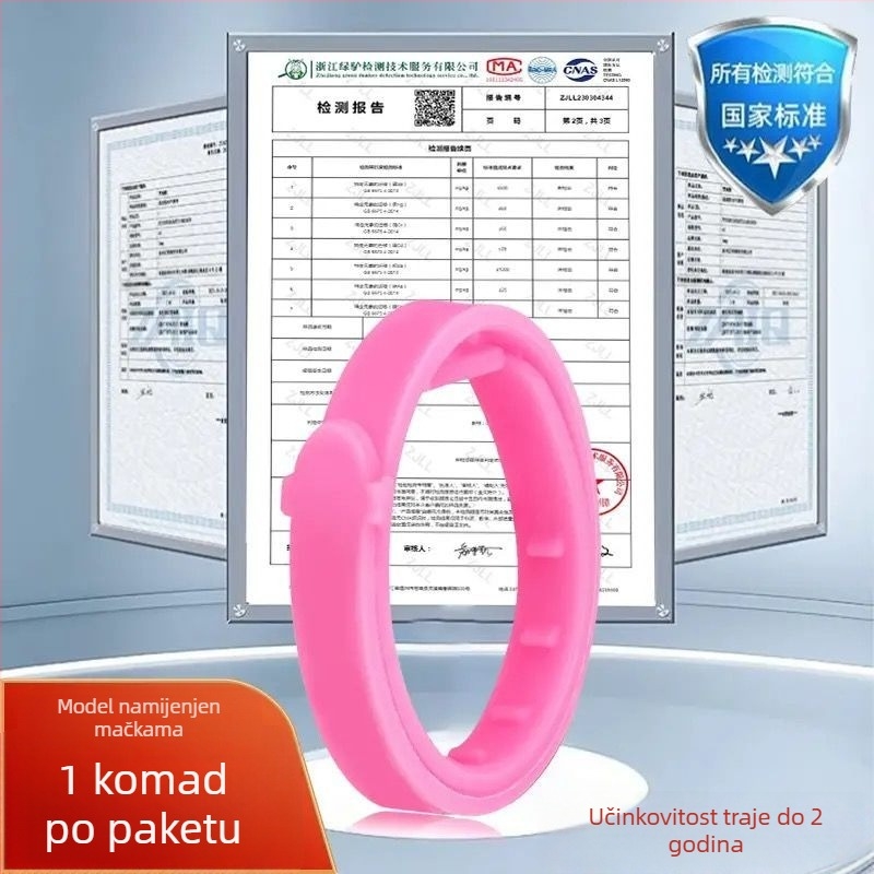 Ovratnik protiv buha za mačke i pse, mohair materijal, Univerzalna prilagodba, prevencija buha i krpelja, vanjsko deworming