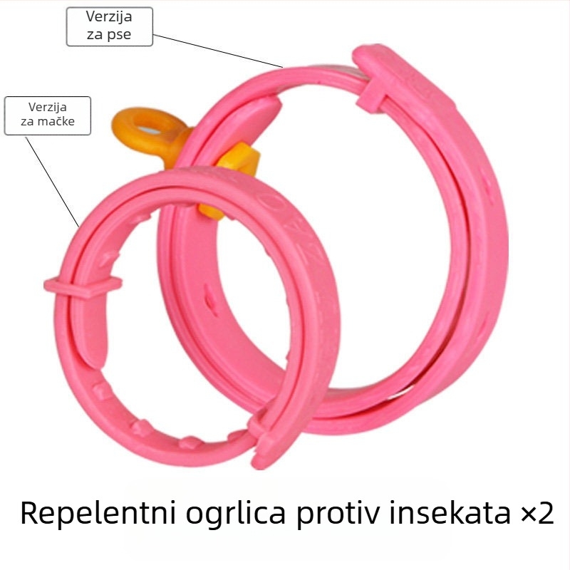 Ovratnik protiv buha za mačke i pse, mohair materijal, Univerzalna prilagodba, prevencija buha i krpelja, vanjsko deworming