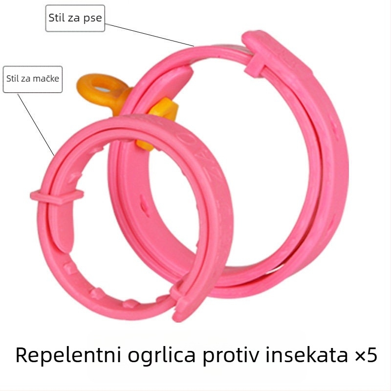Ovratnik protiv buha za mačke i pse, mohair materijal, Univerzalna prilagodba, prevencija buha i krpelja, vanjsko deworming