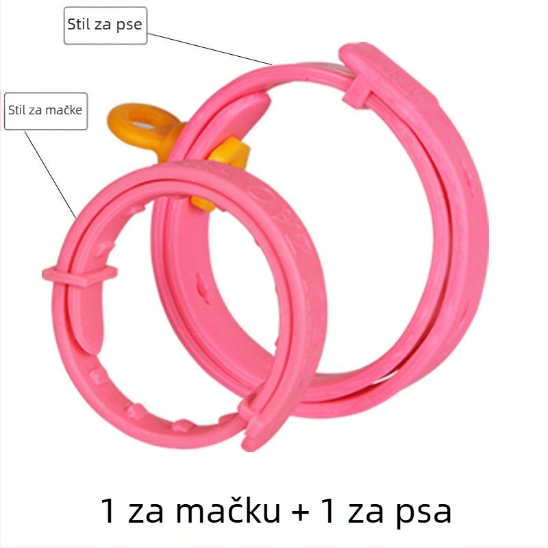 Ovratnik protiv buha za mačke i pse, mohair materijal, Univerzalna prilagodba, prevencija buha i krpelja, vanjsko deworming