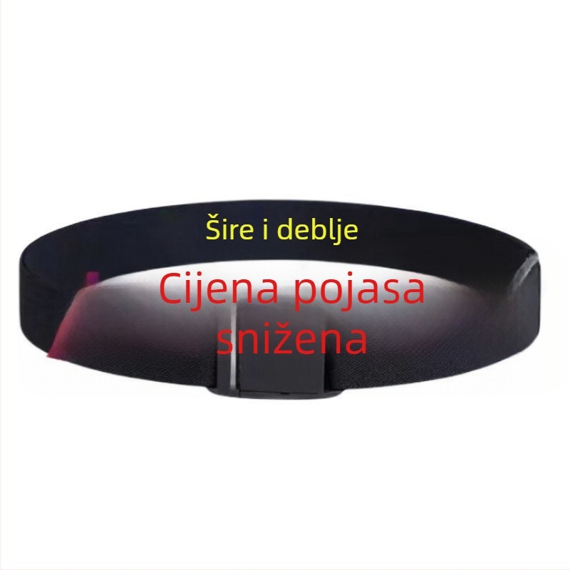 Elastični pojas za struk od prave kože za muškarce i žene, kopča s iglom, širina ispod 2 cm