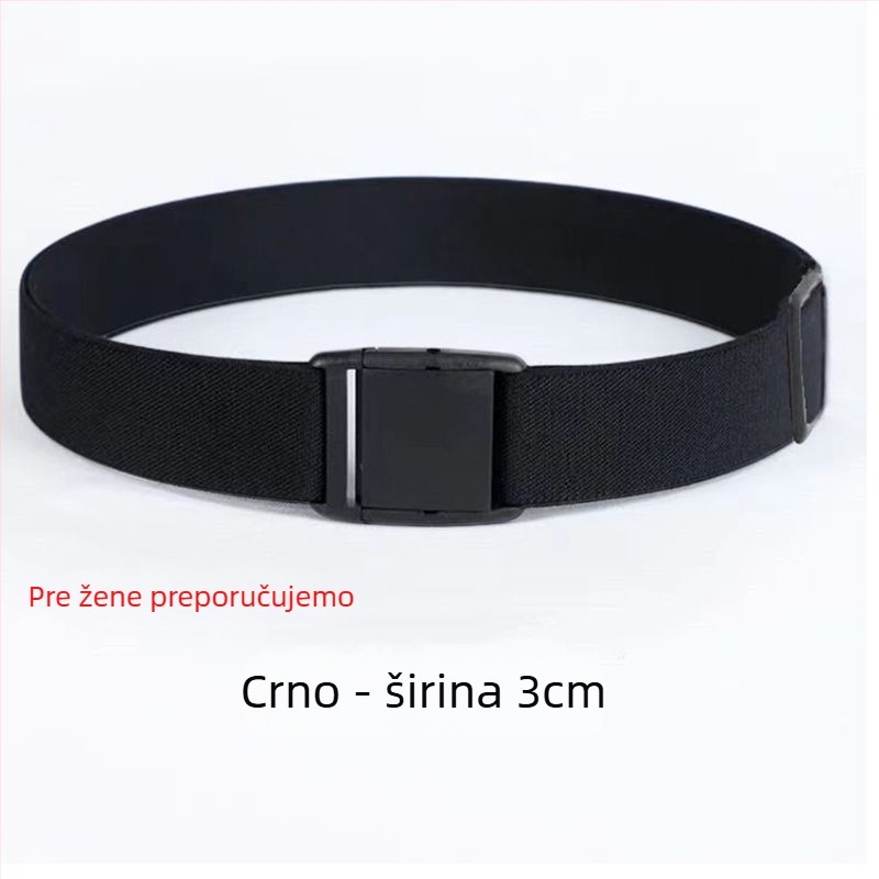 Elastični pojas za struk od prave kože za muškarce i žene, kopča s iglom, širina ispod 2 cm