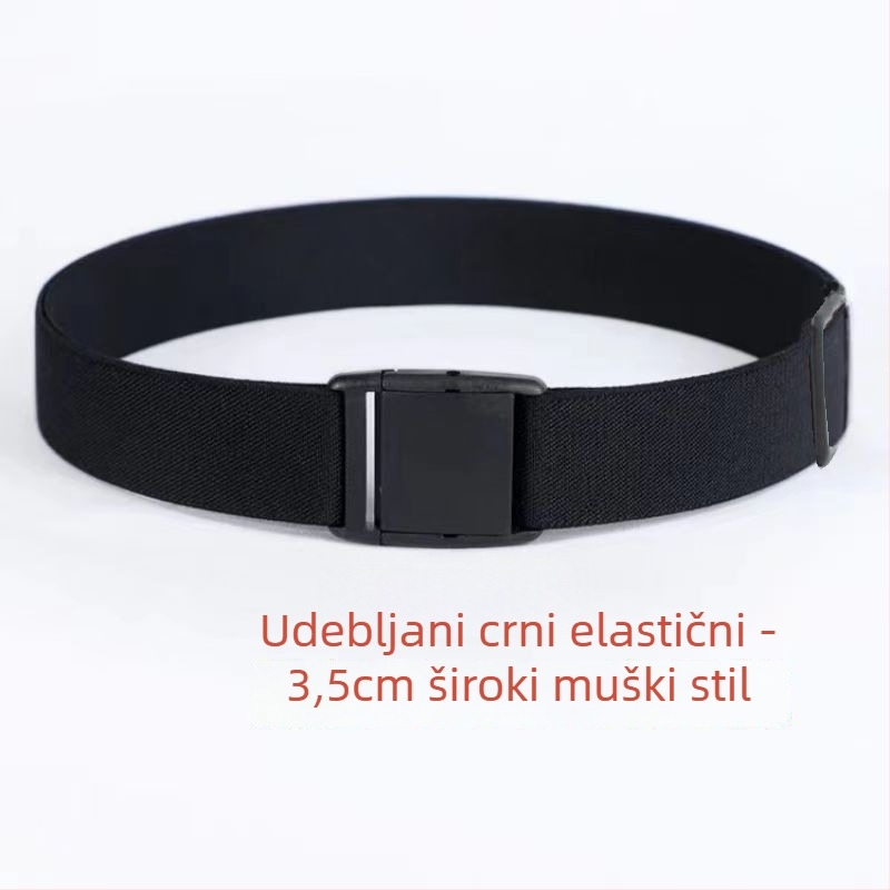 Elastični pojas za struk od prave kože za muškarce i žene, kopča s iglom, širina ispod 2 cm