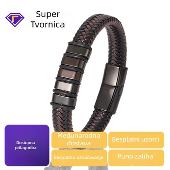 Nerđajući čelični narukvica, unisex, geometrijski dizajn, ručno izrađena, antistatična i dekorativna, brend Yima