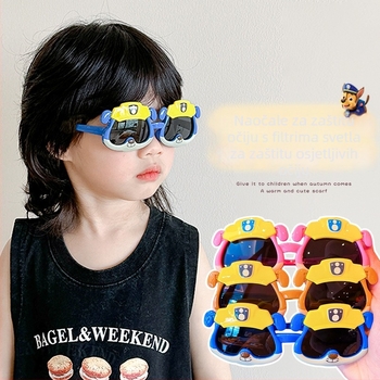Dječje sunčane naočale s cartoon mecha dizajnom, polarizirane, UV380 zaštita, klip okvir, akrilne leće, okvir od plastike/PC