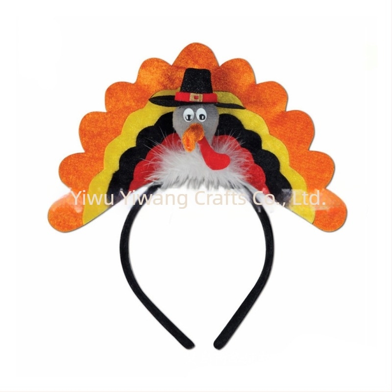 Diadema s kapom purice i naočalama za Dan Zahvalnosti – rekvizit za zabave; materijal: tkanina; obrada: poluručna, polu-mehanička; prilagodba: dostupna