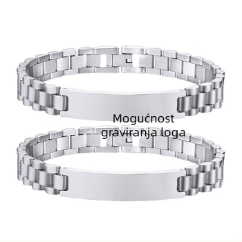 Nerđajući čelični kaiš za sat, geometrijski dizajn, unisex, podesiv i prilagodljiv