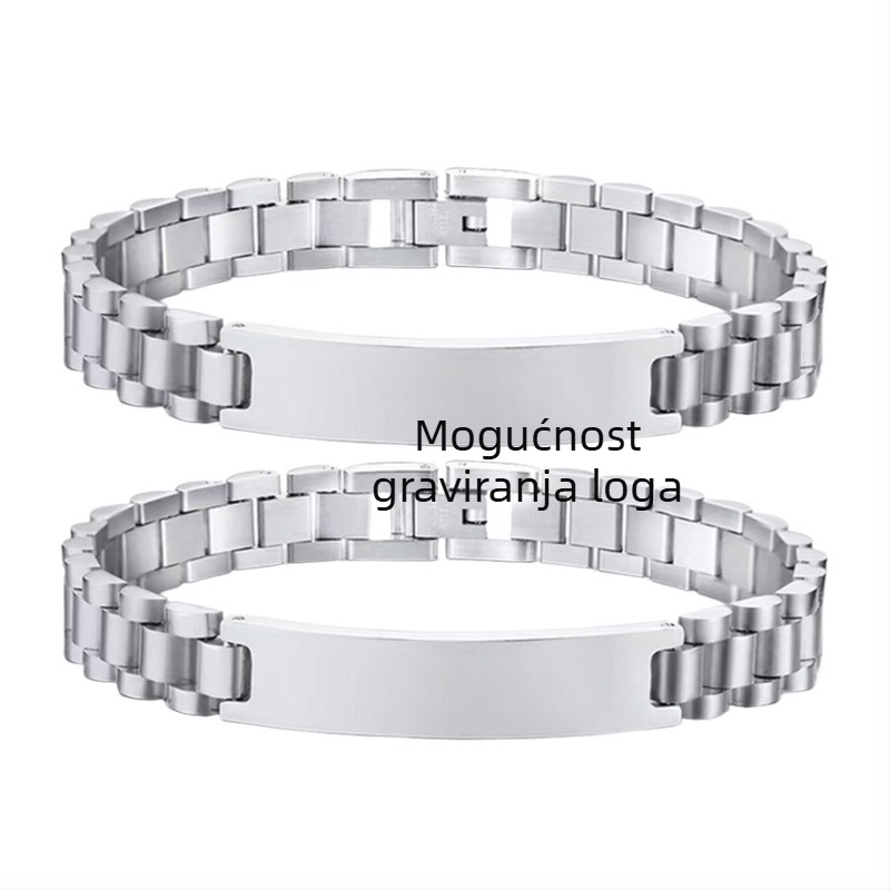 Nerđajući čelični kaiš za sat, geometrijski dizajn, unisex, podesiv i prilagodljiv