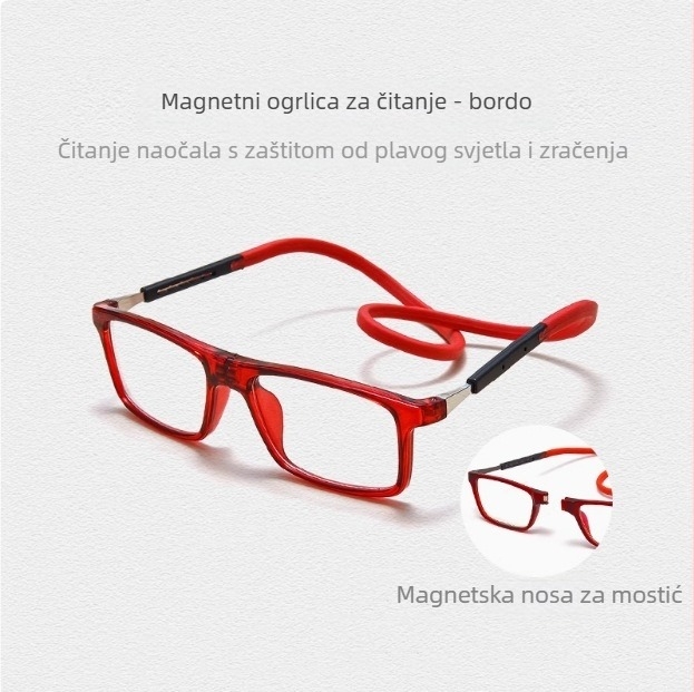 Naočale za čitanje, kružni okvir s punim PC okvirom, AC leće, zaštita od plave svjetlosti (AC leće, zaštita od plave svjetlosti, PC okvir, puni okvir, za odrasle)
