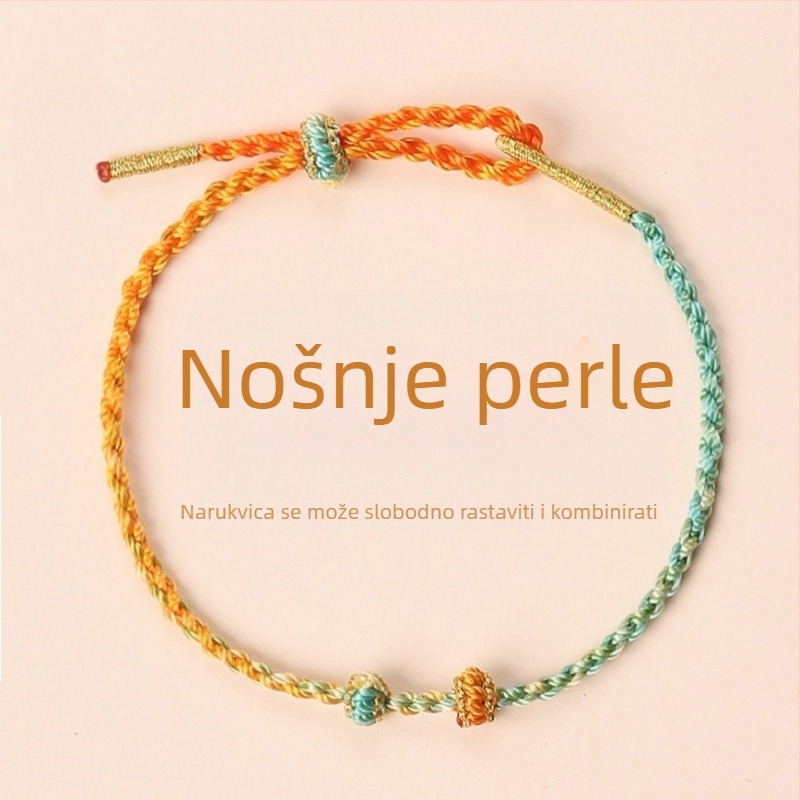 DIY pleteni narukvica od užeta, originalni dizajn, unisex, ručna izrada, porijeklo: Lianyungang